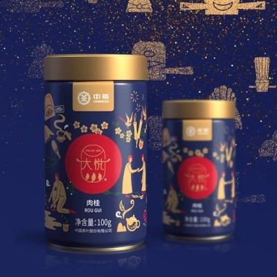 中茶大悦系列乌龙茶肉桂 乌龙茶岩茶散茶罐装100g 中粮茶叶图2