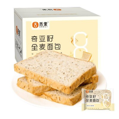 舍里奇亚籽低脂全麦面包切片粗粮营养健身早餐1000g/箱图5