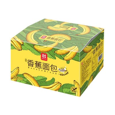 a1香蕉面包 夹馅面包营养早餐儿童手撕休闲下午茶网红零食 380g*1箱图5