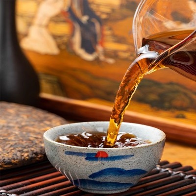 云南茶叶普洱茶熟茶饼七子饼普洱礼盒装高档过年春节送礼长辈陈香图4