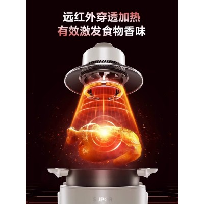 苏泊尔空气炸锅家用新款5L免翻面智能可视远红外电炸锅官方旗舰店图2