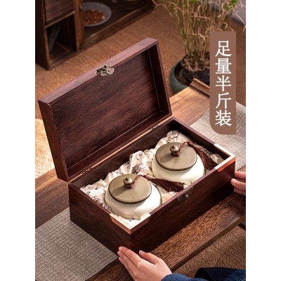 大红袍茶叶礼盒装特级正宗高档武夷山岩茶定制瓷罐送礼佳品长辈图5