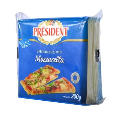 总统 (President) 法国进口马苏里拉芝士片 (奶酪制品) 200g*一包图3