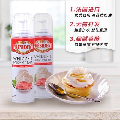 总统 (President) 比利时进口喷射调制稀奶油淡奶油 250g*1罐图3