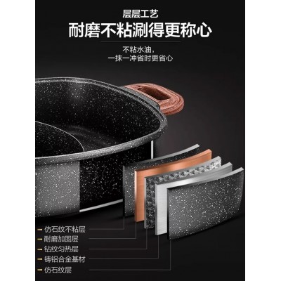 苏泊尔电热锅鸳鸯锅电火火锅锅家用电锅多功能一体锅麦饭石大容量图2