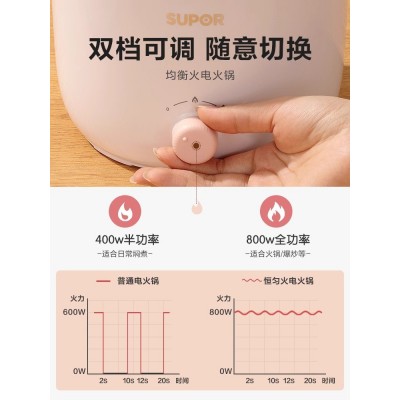 苏泊尔电煮锅宿舍学生锅多功能泡面小电锅小功率电热火锅3家用2人图3