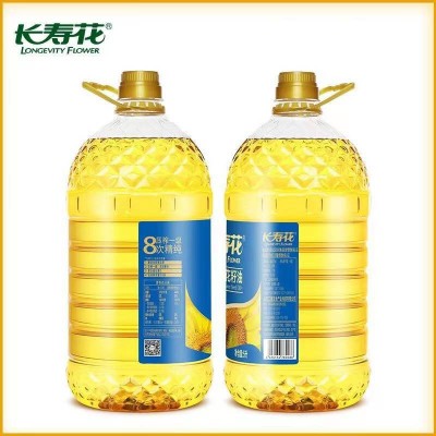 长寿花压榨葵花籽油非转基因压榨一级 5L/桶图3