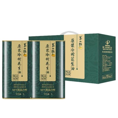 第一坊原浆花生油冷榨花生油满满油香 1L*2礼盒装图4