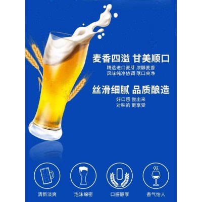 千岛湖啤酒8°P绿色冰爽啤酒一整箱330ml*24听罐装图4