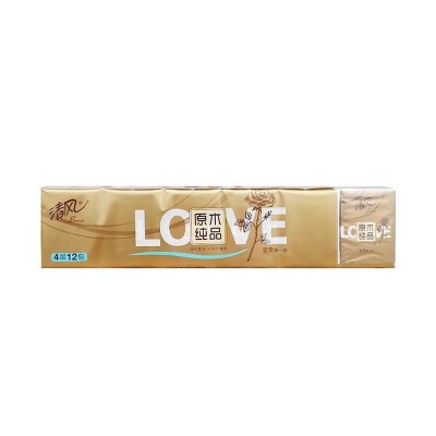 清风金装love手帕纸(4层8张*12包装)*3条图2