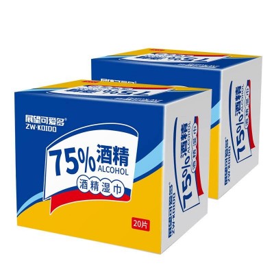 展望可爱多75%酒精湿巾独立装消毒湿巾20片*5图6