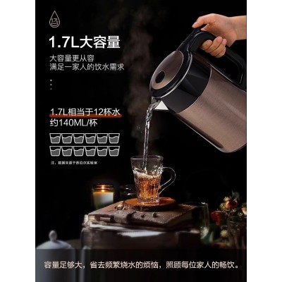 苏泊尔电热水壶家用烧水壶自动断电保温一体304不锈钢正品大容量图2