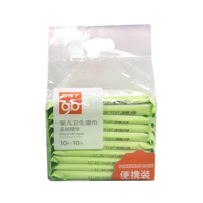 好孩子婴儿茶树精华湿巾10片* 10包图2