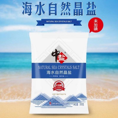 中盐海水自然无碘晶盐300g/袋图4