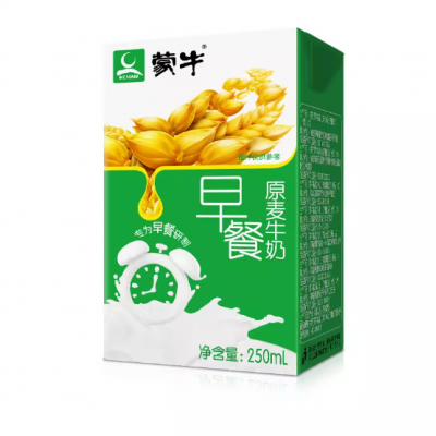 蒙牛早餐牛奶 原麦利乐砖 250ml*16盒 整箱装图5