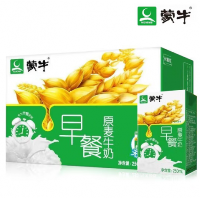 蒙牛早餐牛奶 原麦利乐砖 250ml*16盒 整箱装图3