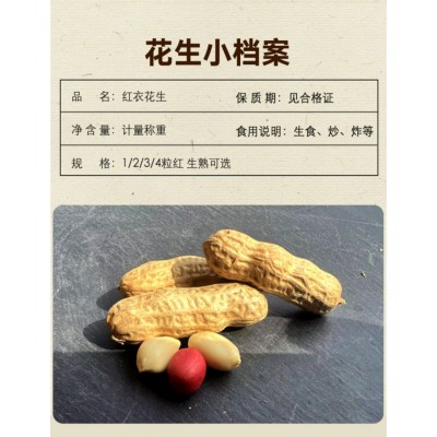木乃壳东北红衣生花生四粒红花生果新鲜带壳花生5斤图4