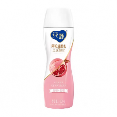 蒙牛纯甄轻酪乳巴氏杀菌热处理风味酸牛奶 白桃+石榴  230g*10瓶 整箱装图3