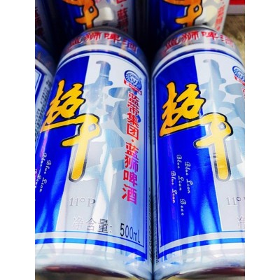 蓝带蓝狮超干超纯干啤易拉罐黄熟啤酒酒水饮品11度12罐包邮500ml图4