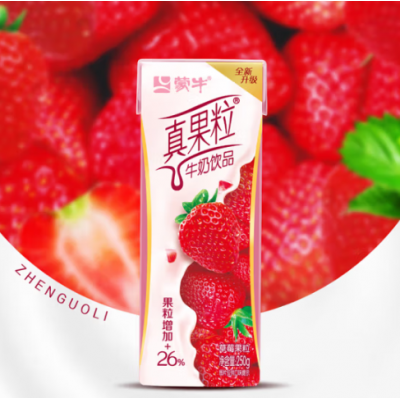 蒙牛真果粒草莓果粒 250g*12盒 整箱装图2