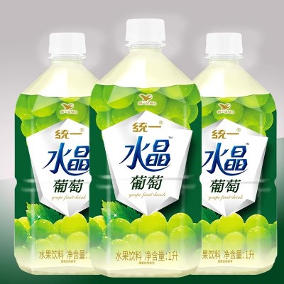 统一水晶葡萄汁整箱1L*8大瓶装水果味饮料网红果汁水饮品团购图2