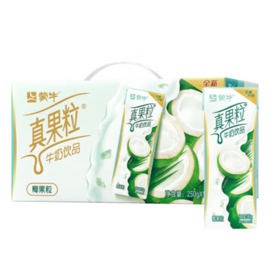 蒙牛真果粒牛奶饮品（椰果粒）250g*12盒/箱，双重营养，双重美味图4