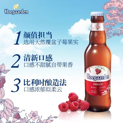 福佳玫瑰味玫瑰红啤酒 比利时风味248ml*3/4/6瓶 多种口味芒果柚图3