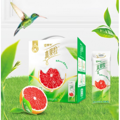 蒙牛真果粒红柚四季春口味酸奶饮品 240g*12瓶 整箱装图4