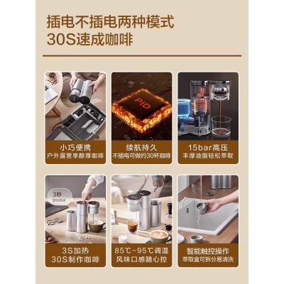 苏泊尔意式半自动咖啡机家用小型迷你便携式浓缩咖啡美式花式咖啡图2