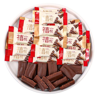 禧悦脆米牛奶夹心巧克力 500g 整袋装图5