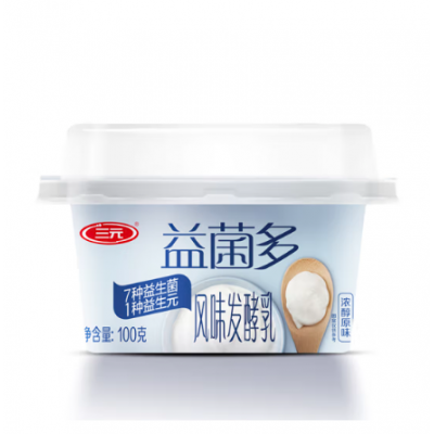 三元 益菌多复合益生菌原味杯装风味发酵乳 酸牛奶 100g*3杯*12排 整箱装图5
