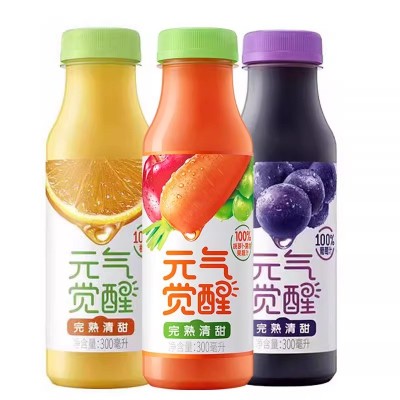 统一元气觉醒100%清甜nfc橙汁葡萄汁300ml*12整箱0脂果汁网红饮料图6