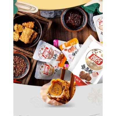 祖名香逗卷素肉辣条豆腐干 25g*20包 整箱装图2