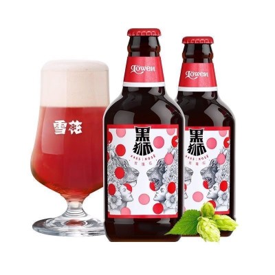 雪花黑狮果啤白啤11.8度330ml*6瓶整箱覆盆子玫瑰红风味啤酒图3