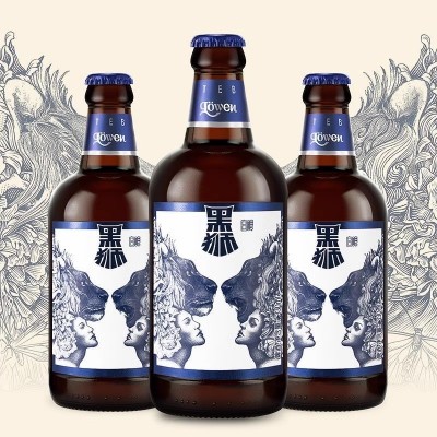 雪花黑狮果啤白啤11.8度330ml*6瓶整箱覆盆子玫瑰红风味啤酒图2