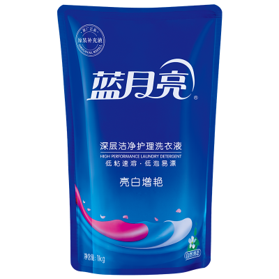 蓝月亮洗衣液袋装亮白增艳1kg (自然清香)图5