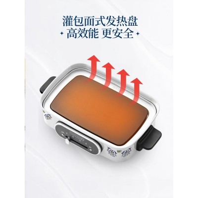 摩飞多功能锅大英联名款大英博物馆ip烧烤一体家用蒸煮炒煎电火锅图4
