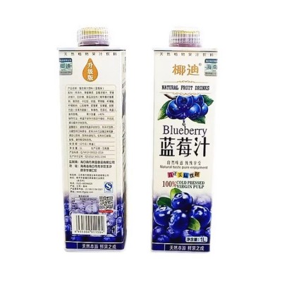 新货复合蓝莓汁大瓶1L*6瓶装饮料整箱特价果味婚宴酒席图2
