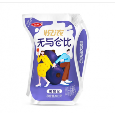 三元 悦浓·优酪乳黑加仑味酸奶酸牛奶 180g*8袋 整箱装图6