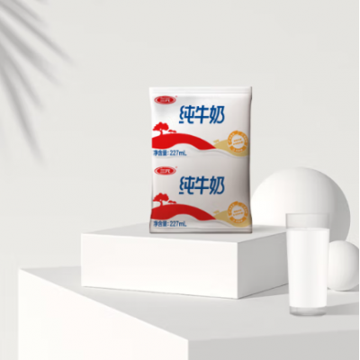 三元小福纯牛奶无菌枕 227ml*16包 整箱装图3