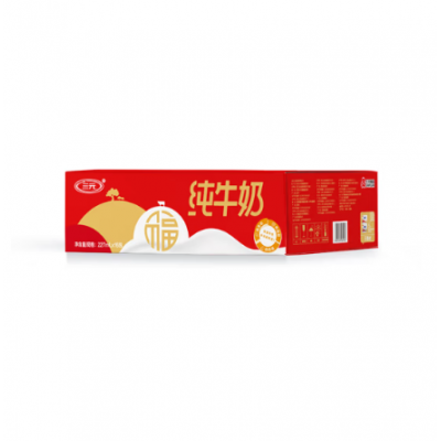 三元小福纯牛奶无菌枕 227ml*16包 整箱装图4
