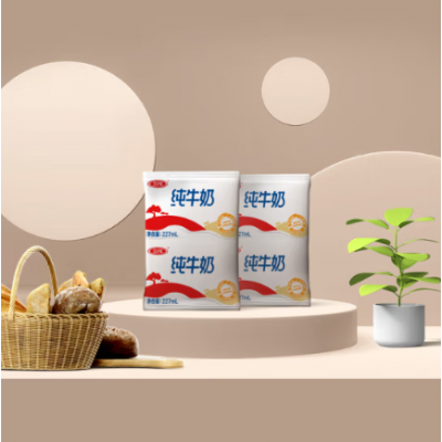 三元小福纯牛奶无菌枕 227ml*16包 整箱装图5