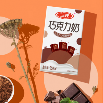 三元巧克力奶 250ml*24盒 整箱装图5