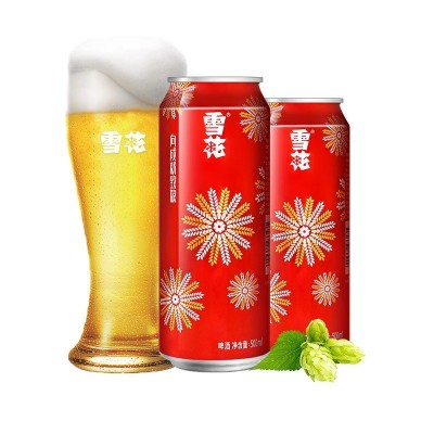 雪花啤酒经典喜庆红罐8度500ML*12罐拉格啤酒整箱定制节庆罐礼盒图3