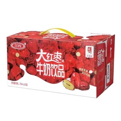 三元大红枣牛奶整箱奶饮品 250ml*20盒 整箱装图4