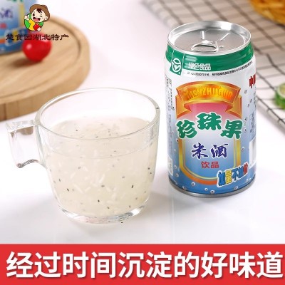 黄石珍珠果米酒整箱330g6/12罐奇亚籽无醇米酒即饮品夏日风味饮料图2