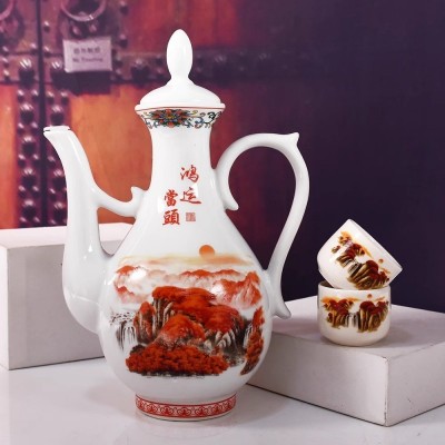 山西特产一壶老酒鸿运当头53度清香型500mlx1x2瓶礼盒纯粮原浆酒礼盒装图2