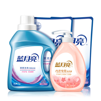 蓝月亮深层洗衣液1kg瓶+袋装1kg*2+内衣专用洗衣液500g除菌图2