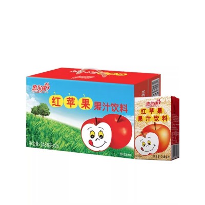 惠尔康果汁红苹果饮料80后怀旧饮品248ml*24盒装整箱网红水果饮料图5