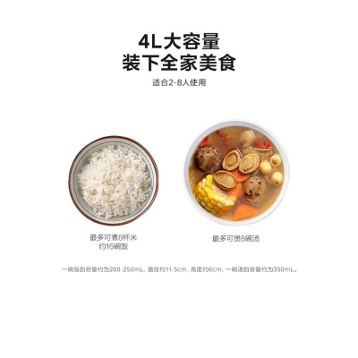美的电压力锅家用4升智能迷你高压锅正品饭锅机械式多功能小饭煲图4